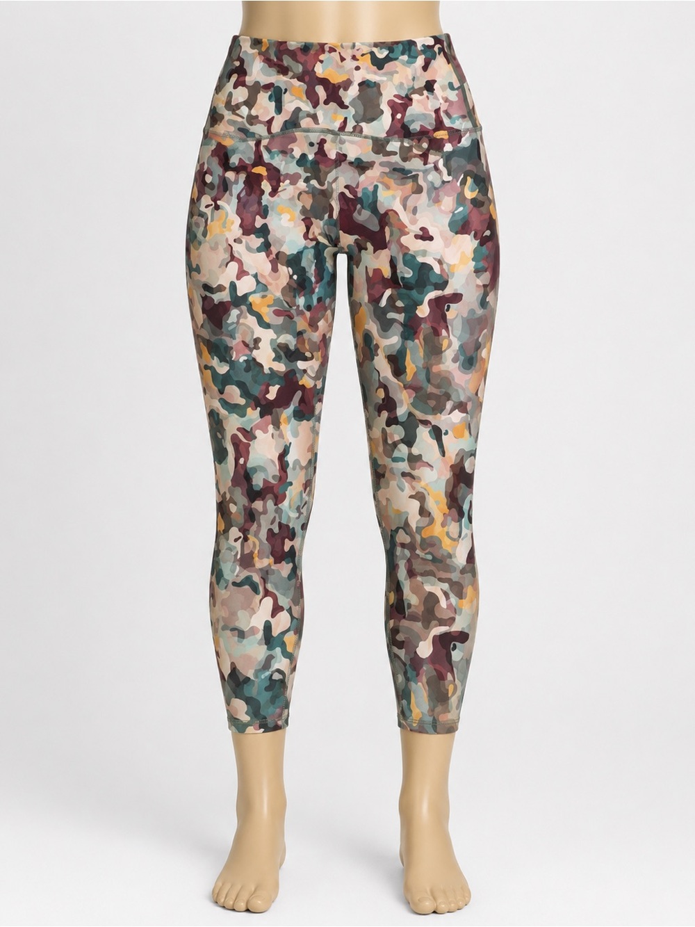 SPANX High-Waist Multi-Color Camo Crop Jeggings